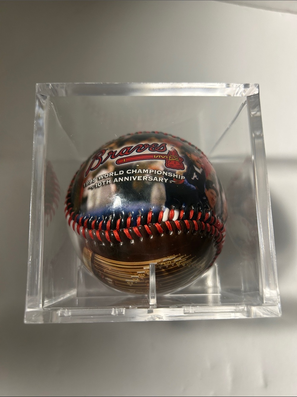 rave Black Baseball with Red Stitching - Braves Commemorative 1995